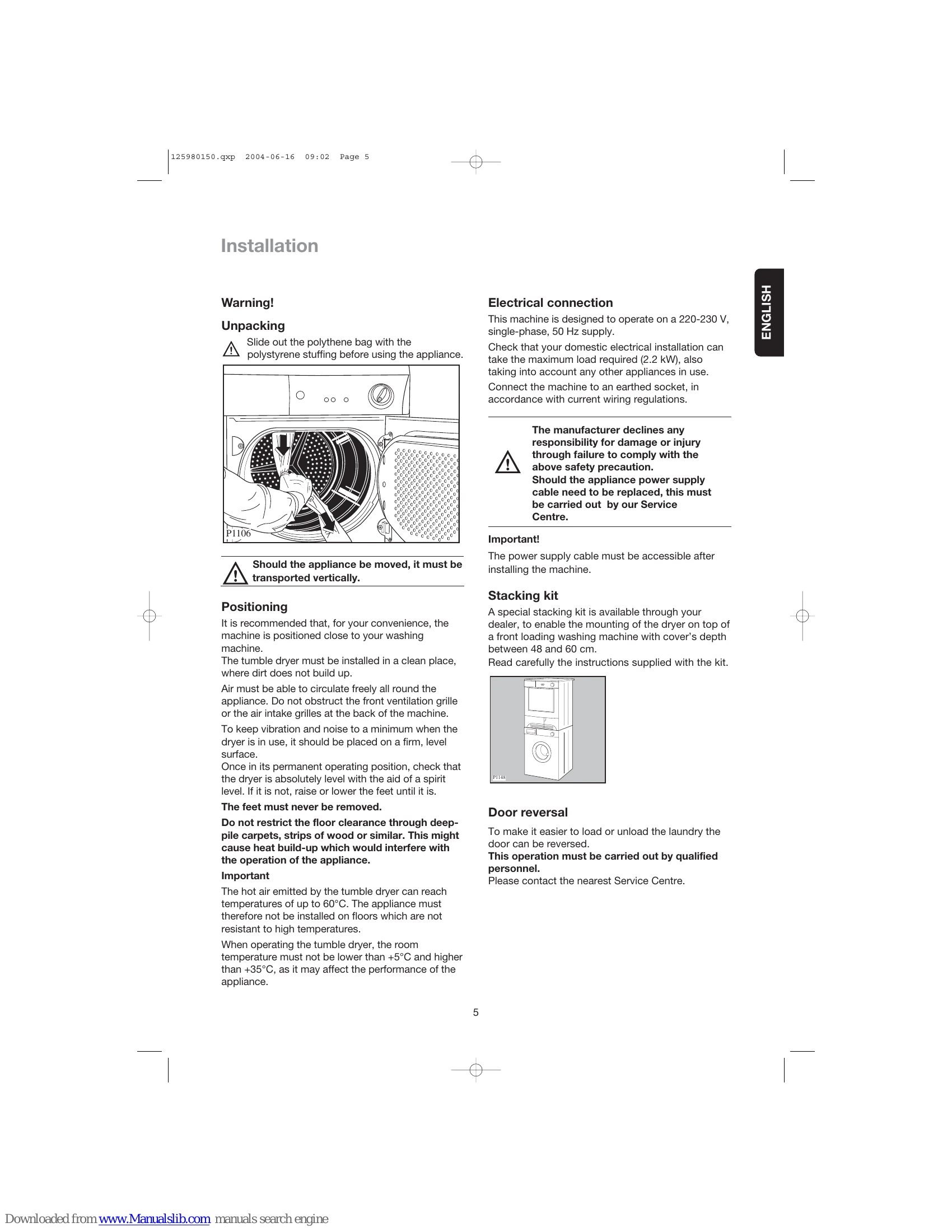 Manual for TCE 7124