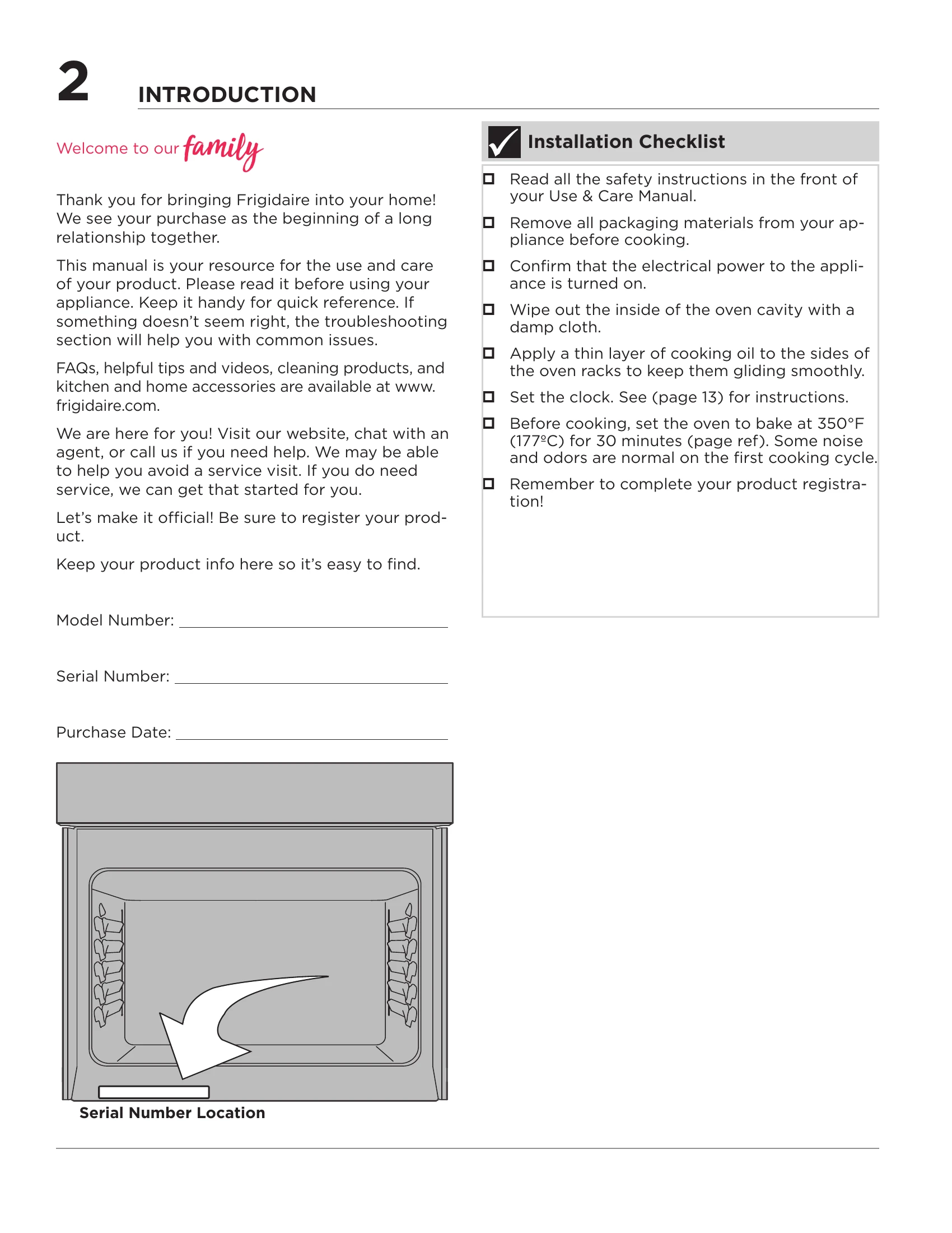 Manual for SINGLE WALL OVEN