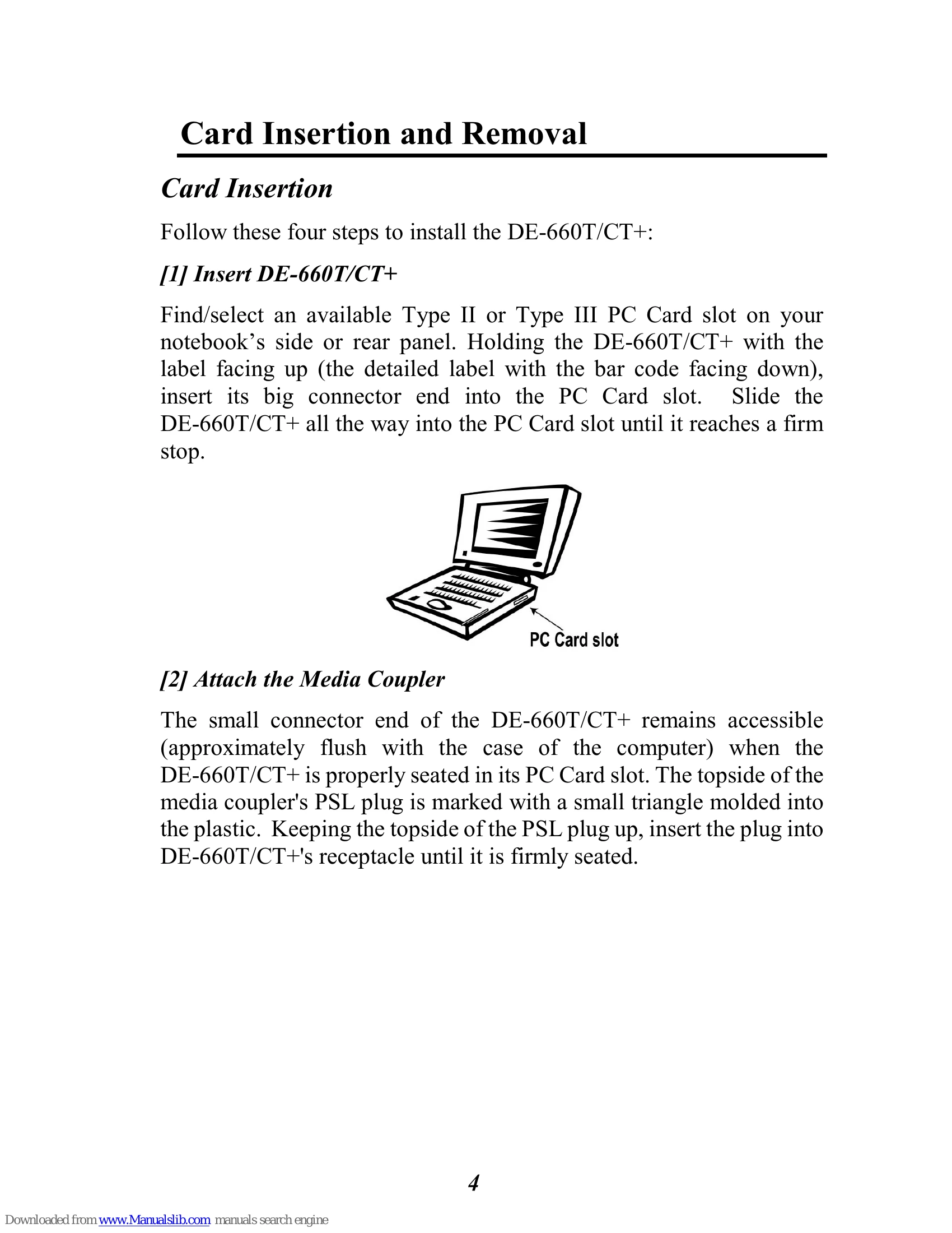 Manual for DE-660T/CT+