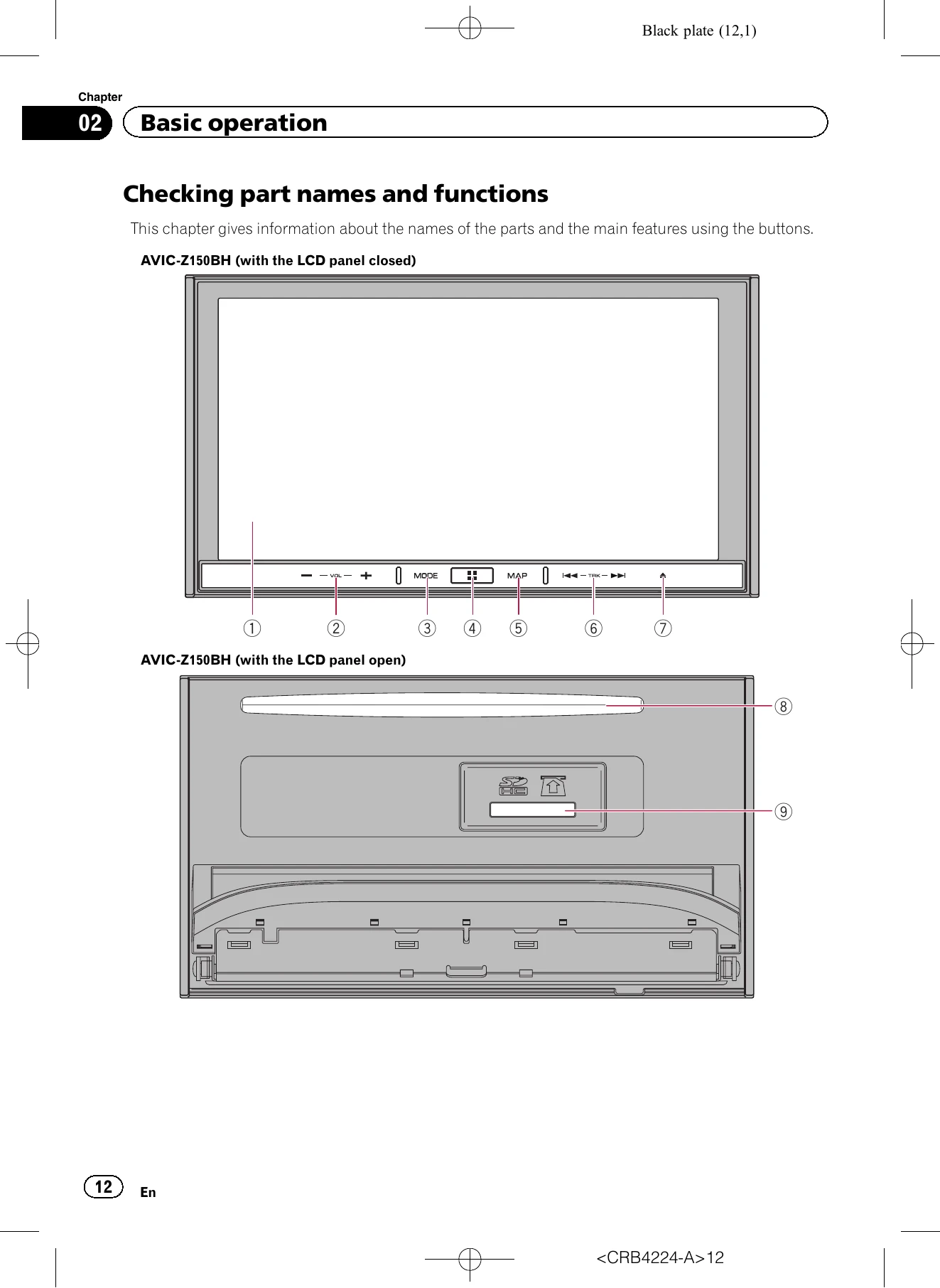 Manual for AVIC-Z150BH