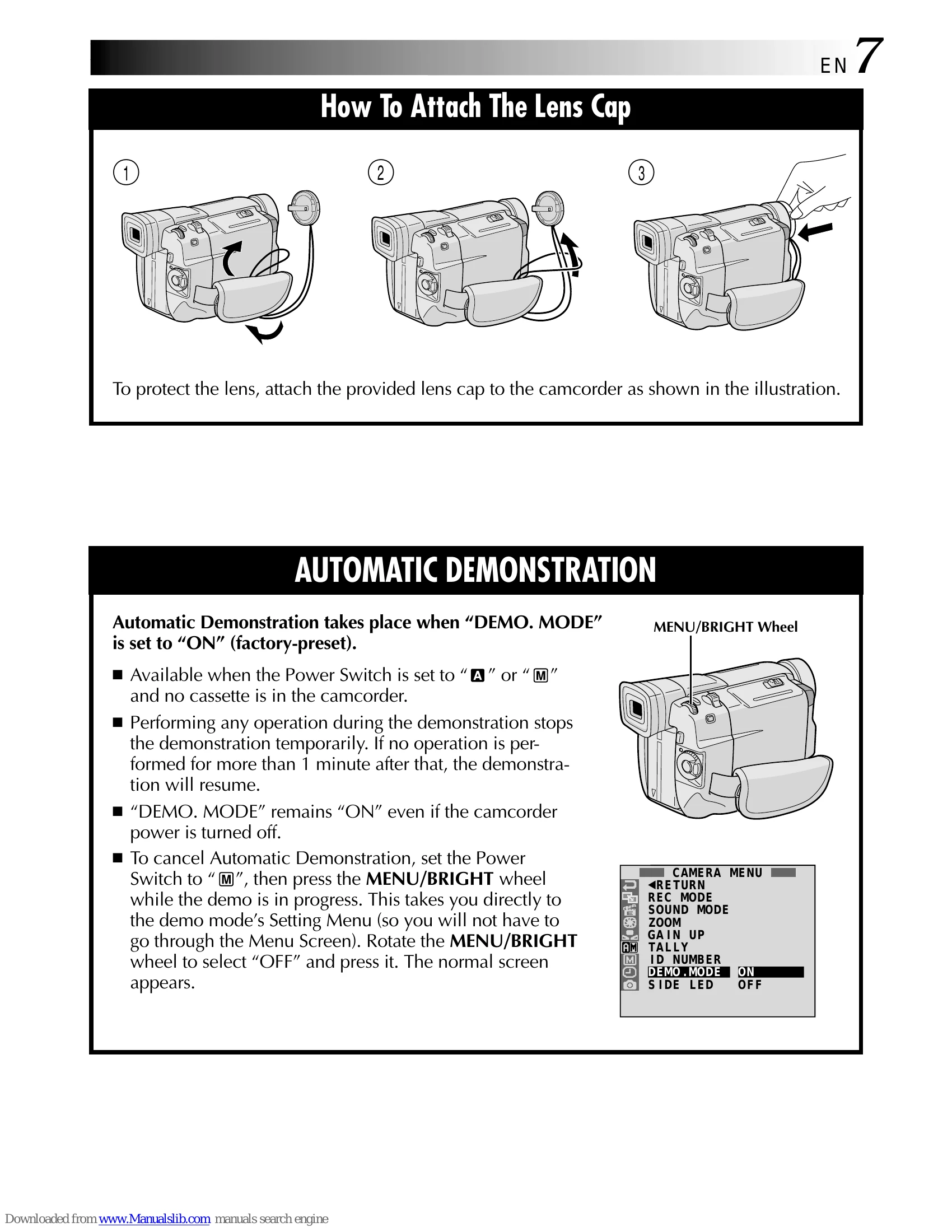 Manual for GR-DVL505