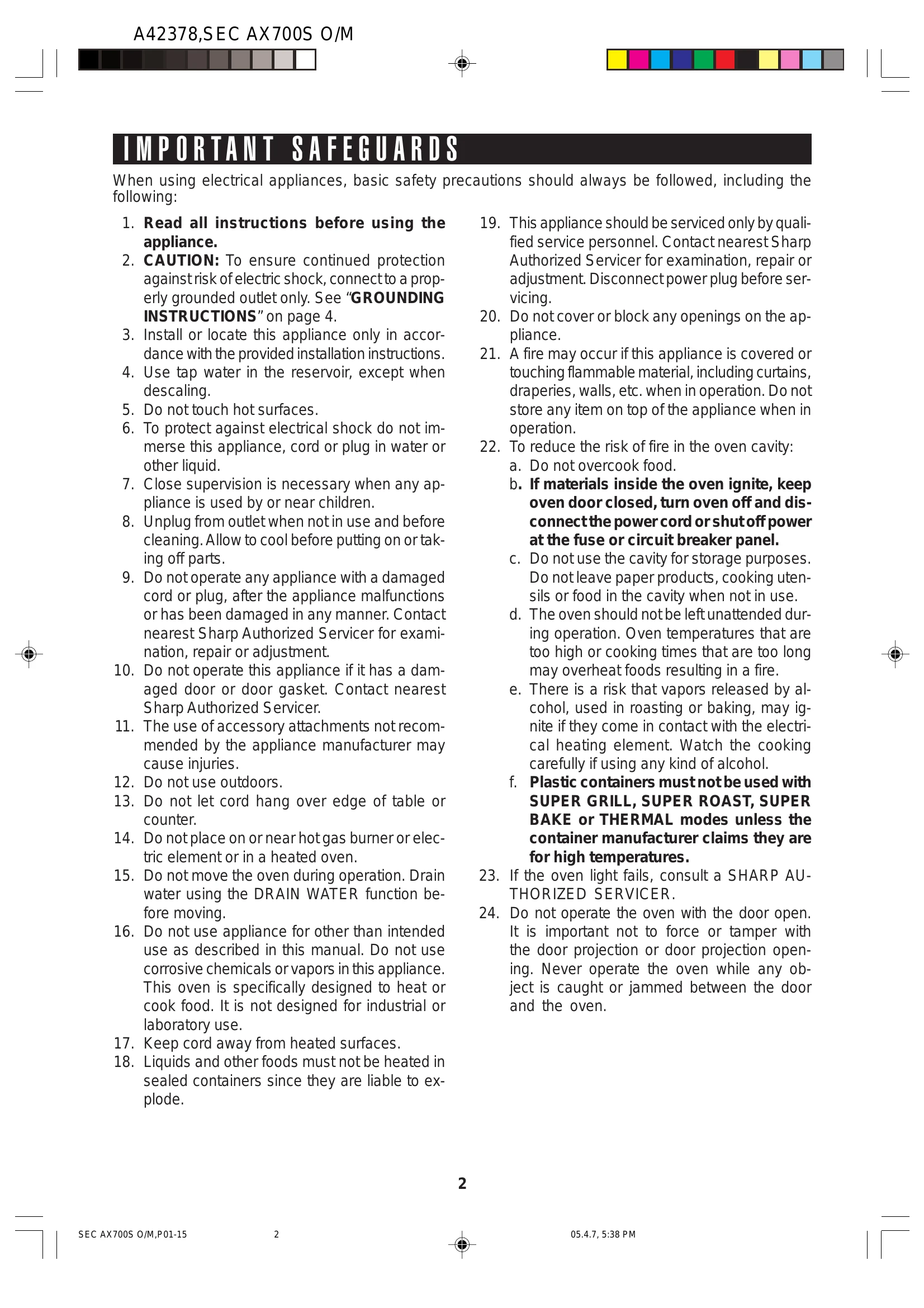 Manual for AX700
