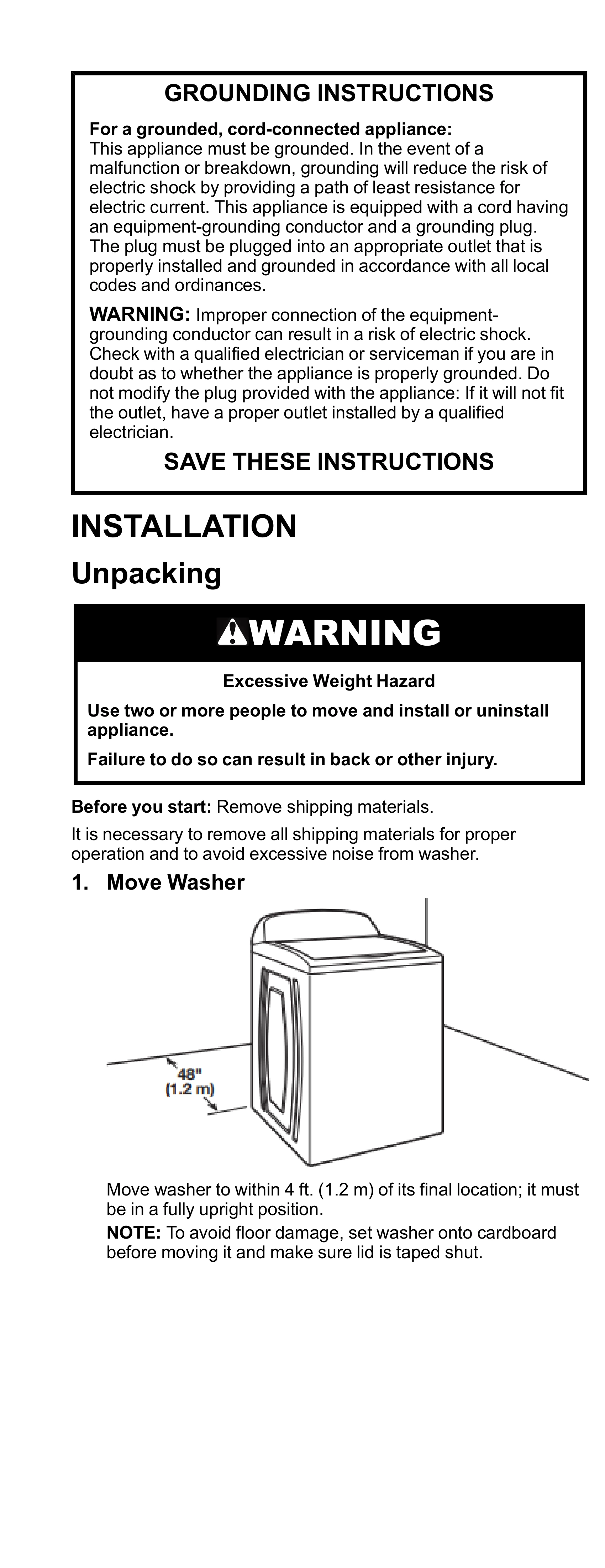Manual for wtw4955hw