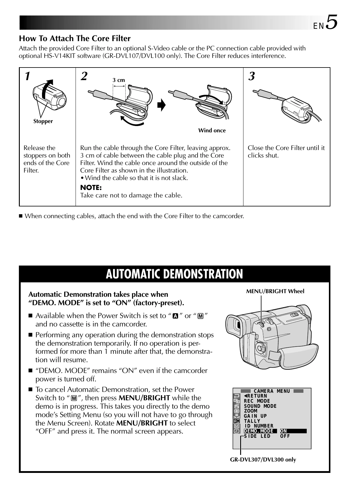 Manual for GR-DVL307